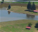 Hamlin Lake lowered by 3 feet for dam repairs.  [Photo by Matt Muller]